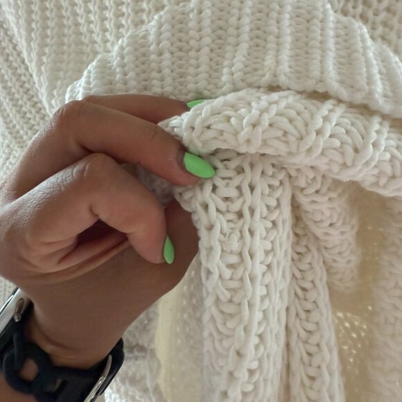 Eileen Fisher Chunky Cotton Knit Sweater Womens Petite Medium Preppy Academia - Picture 7 of 9